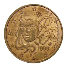 Монета 2 евроцента 1999 года Франция (аверс)