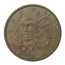 Монета 2 евроцента 1999 года Франция (аверс)