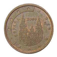 Монета 2 евроцента 2000 года Испания (аверс)