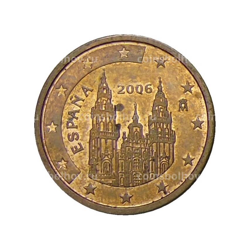 Монета 2 евроцента 2006 года Испания
