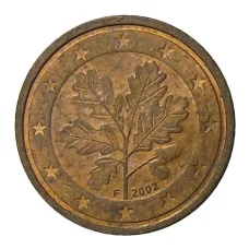 Монета 2 евроцента 2002 года F Германия (аверс)