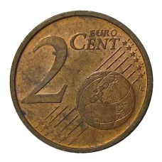 Монета 2 евроцента 2002 года F Германия (реверс)