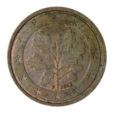 Монета 2 евроцента 2002 года F Германия (аверс)