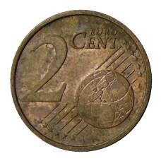 Монета 2 евроцента 2002 года F Германия (реверс)