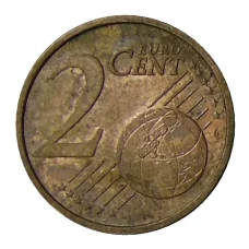 Монета 2 евроцента 2002 года F Германия (реверс)