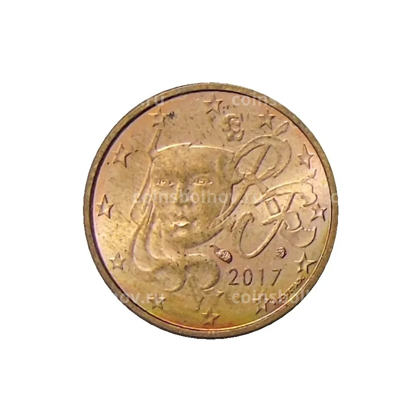 Монета 1 евроцент 2017 года Франция
