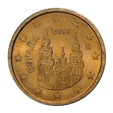 Монета 1 евроцент 2013 года Испания (аверс)