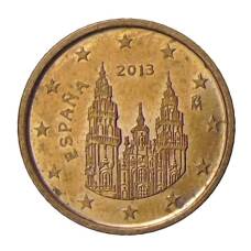 Монета 1 евроцент 2013 года Испания (аверс)