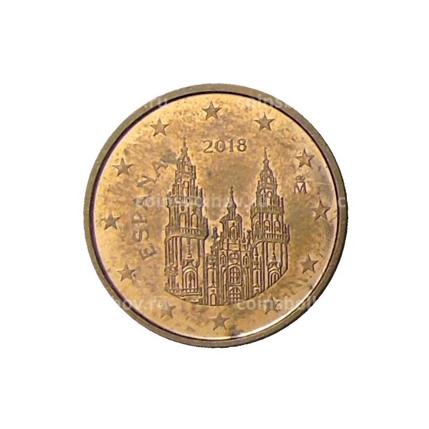 Монета 1 евроцент 2018 года Испания
