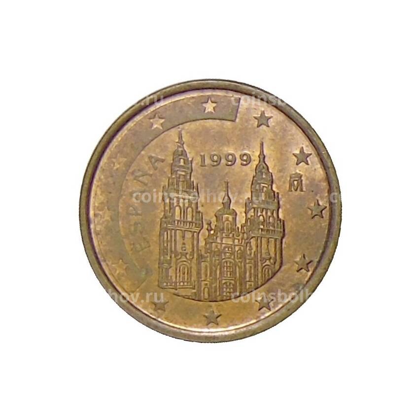 Монета 1 евроцент 1999 года Испания