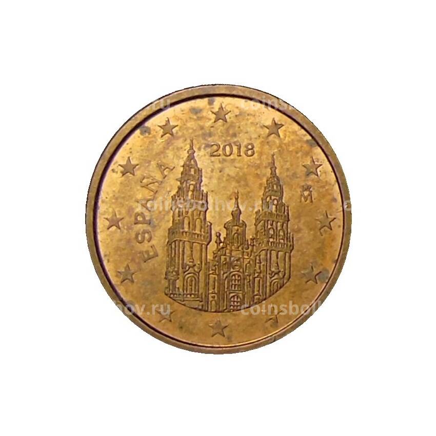 Монета 1 евроцент 2018 года Испания