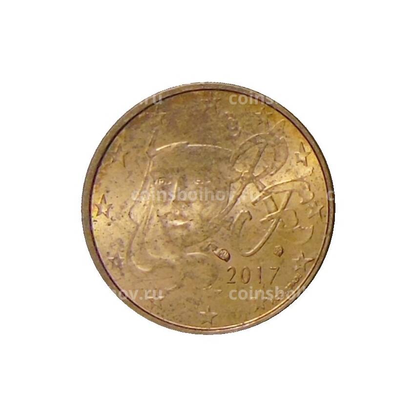 Монета 1 евроцент 2017 года Франция