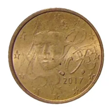 Монета 1 евроцент 2017 года Франция (аверс)