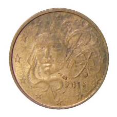 Монета 1 евроцент 2016 года Франция (аверс)