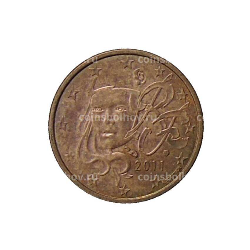 Монета 1 евроцент 2011 года Франция
