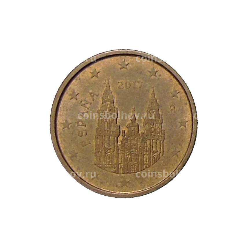Монета 1 евроцент  2017 года Испания
