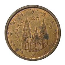 Монета 1 евроцент 2011 года Испания (аверс)