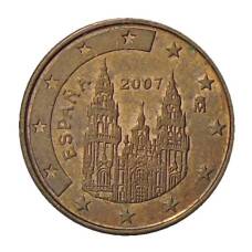 Монета 1 евроцент 2007 года Испания (аверс)