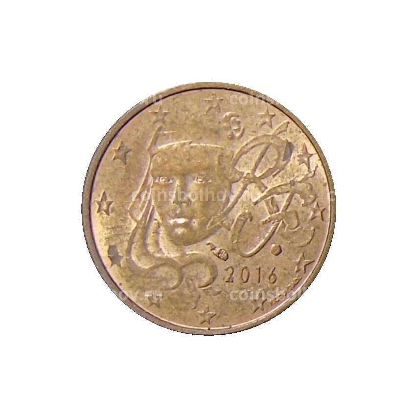Монета 1 евроцент 2016 года Франция