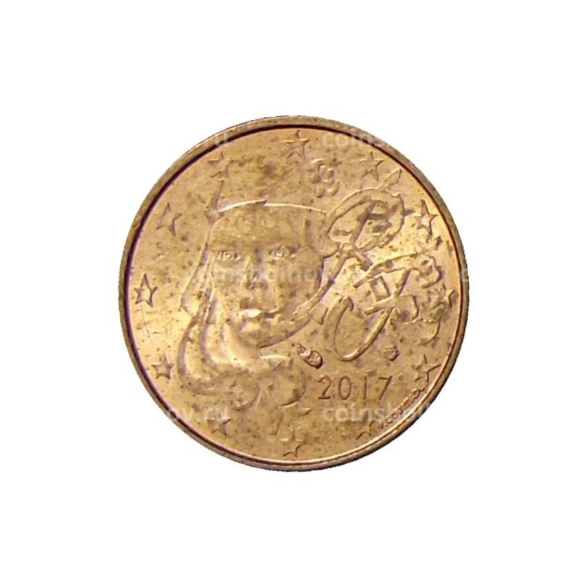 Монета 1 евроцент 2017 года Франция