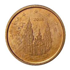 Монета 1 евроцент 2018 года Испания (аверс)