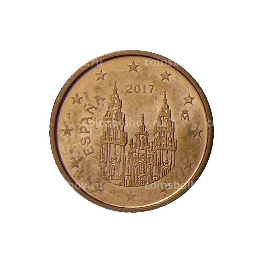 Монета 1 евроцент 2017 года Испания