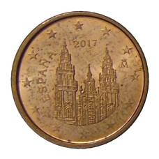 Монета 1 евроцент 2017 года Испания (аверс)