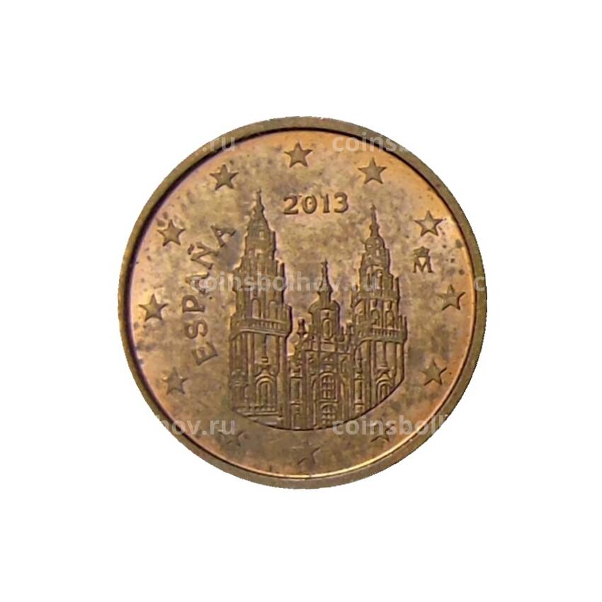 Монета 1 евроцент 2013 года Испания