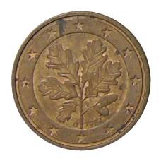 Монета 1 евроцент 2002 года G Германия (аверс)