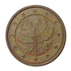 Монета 1 евроцент 2002 года F Германия (аверс)