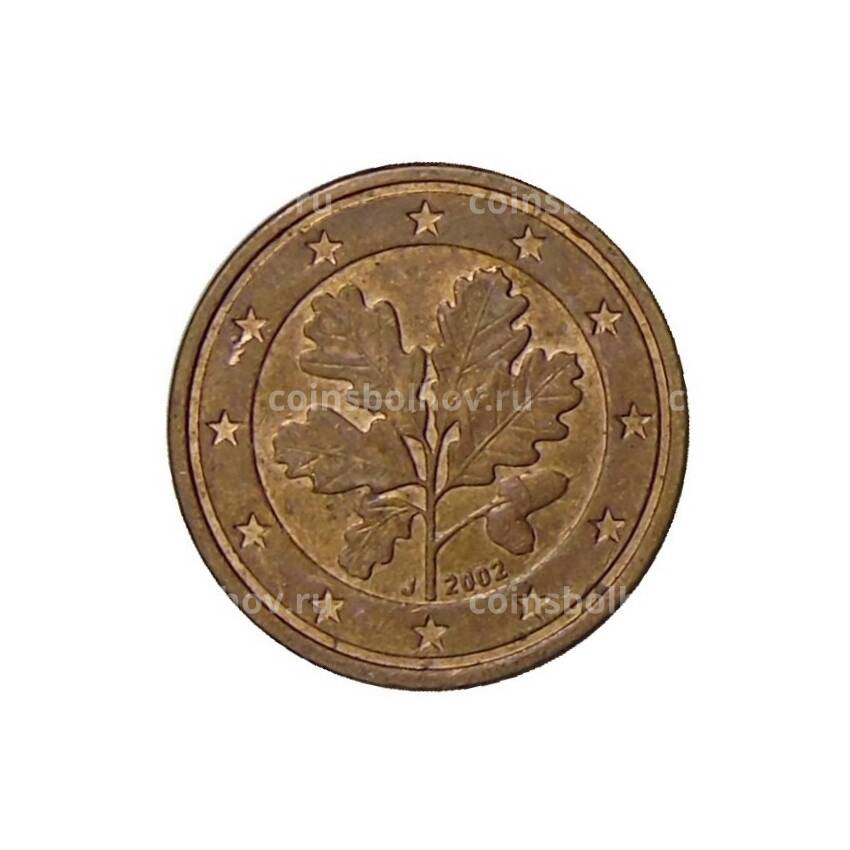Монета 1 евроцент 2002 года J Германия
