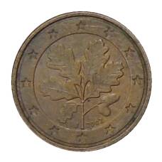 Монета 1 евроцент 2002 года J Германия (аверс)