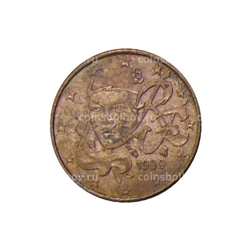Монета 1 евроцент 1999 года Франция