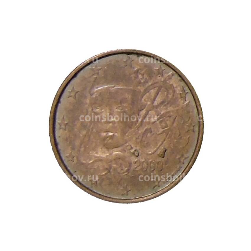 Монета 1 евроцент 2000 года Франция
