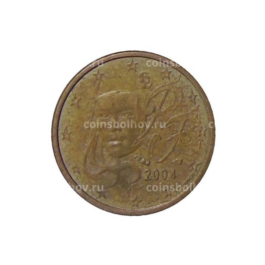 Монета 1 евроцент 2004 года Франция