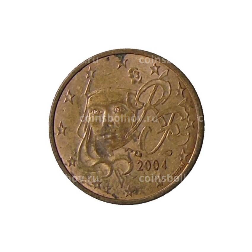 Монета 1 евроцент 2004 года Франция