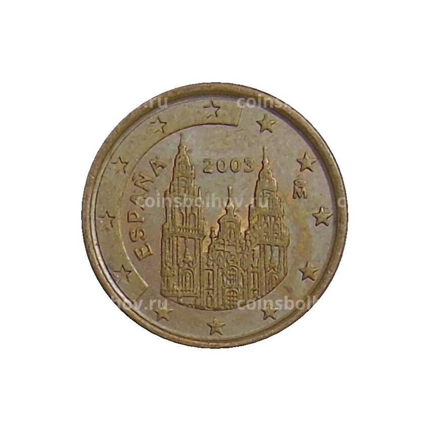 Монета 1 евроцент 2003 года Испания