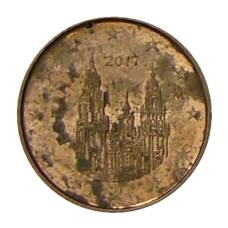 Монета 1 евроцент 2017 года Испания (аверс)