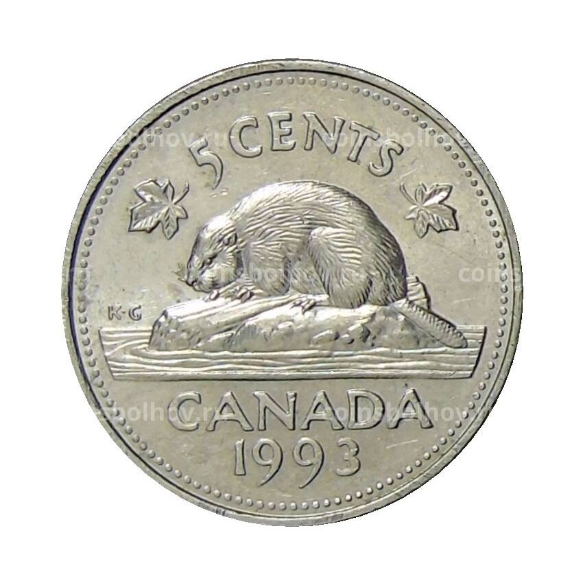 Монета 5 центов 1993 года Канада