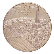 Монета 1/4 евро 2021 года Франция —  XXXIII летние Олимпийские игры, Париж 2024. Дзюдо (реверс)