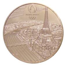 Монета 1/4 евро 2021 года Франция —  XXXIII летние Олимпийские игры, Париж 2024. Плавание (реверс)