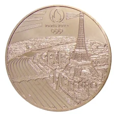 Монета 1/4 евро 2021 года Франция —  XXXIII летние Олимпийские игры, Париж 2024. Плавание (реверс)