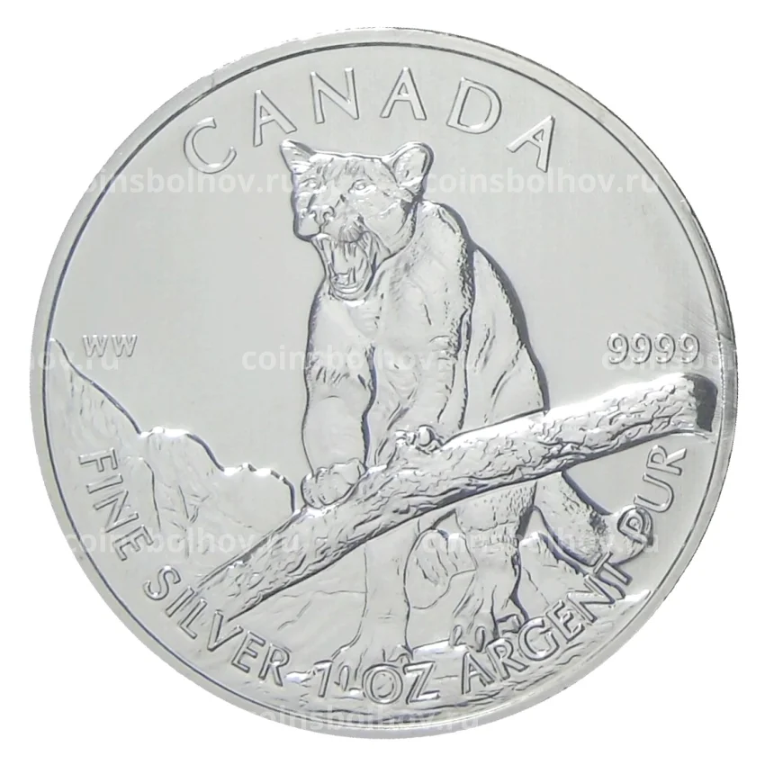 Монета 5 долларов 2012 года Канада —  Природа Канады — Пума