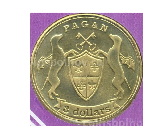 Монета 3 доллара 2021 года Паган — Немецкий дог (в подарочной упаковке) (вид 4)