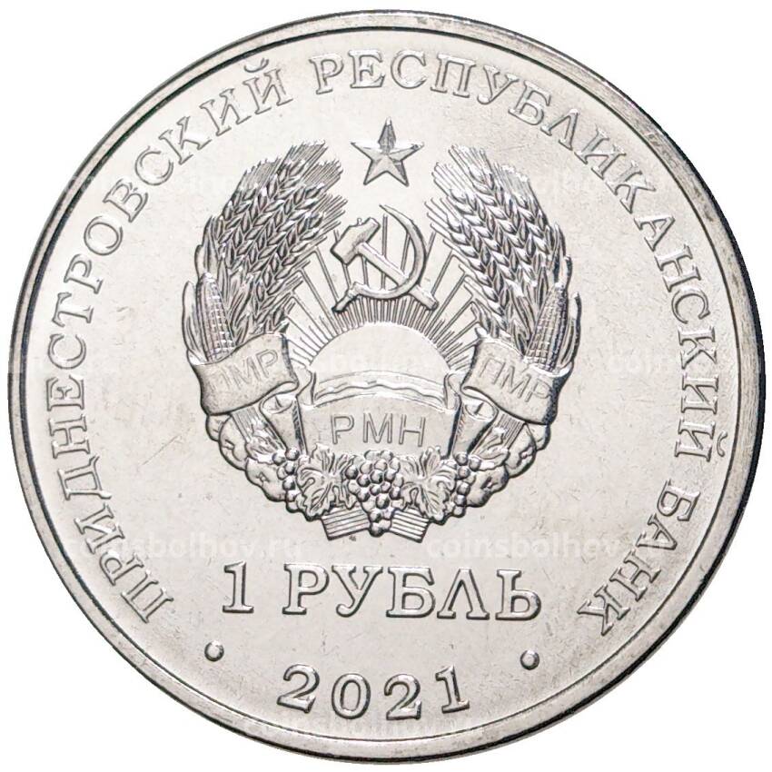 Монета 1 рубль 2021 года Приднестровье —  Кикбоксинг (вид 2)