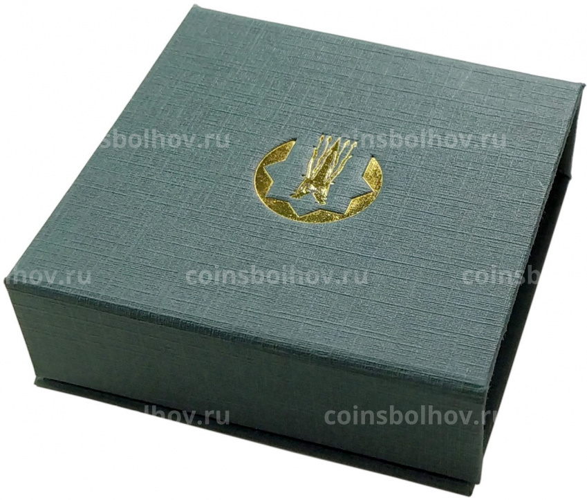 Монета 200 тенге 2020 года Казахстан — Тополь разнолистный (в подарочной коробке) (вид 4)