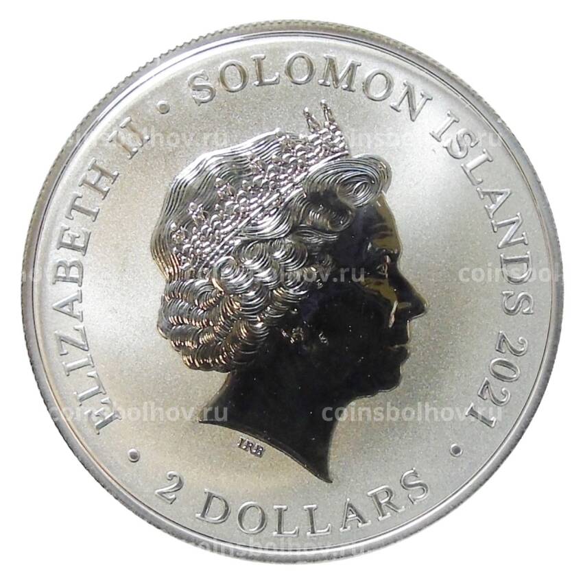 Монета 2 доллара 2021 года Соломоновы Острова —  Королева пиратов — Чин Си (вид 2)