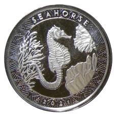 Монета 2 тала 2021 года Самоа — Морской конек (аверс)