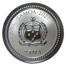 Монета 2 тала 2021 года Самоа — Морской конек (реверс)