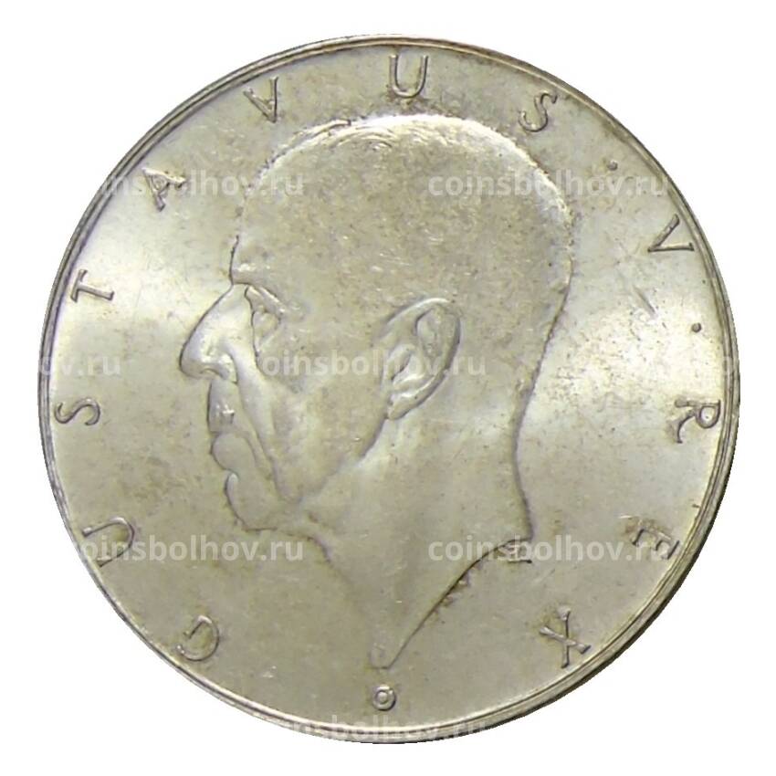 Монета 2 кроны 1938 года Швеция —  300 лет поселению Делавэр (вид 2)